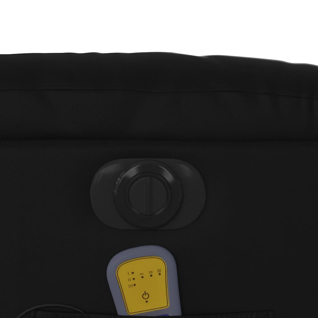 Poltrona massagens reclinável elétrica couro artificial preto