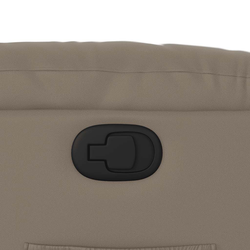 Poltrona reclinável elevatória couro artificial cor cappuccino