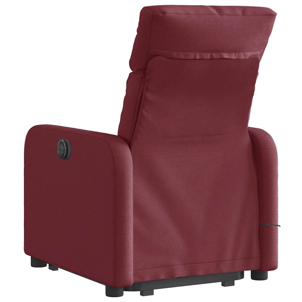 Poltrona de massagens reclin. elevatória tecido vermelho tinto