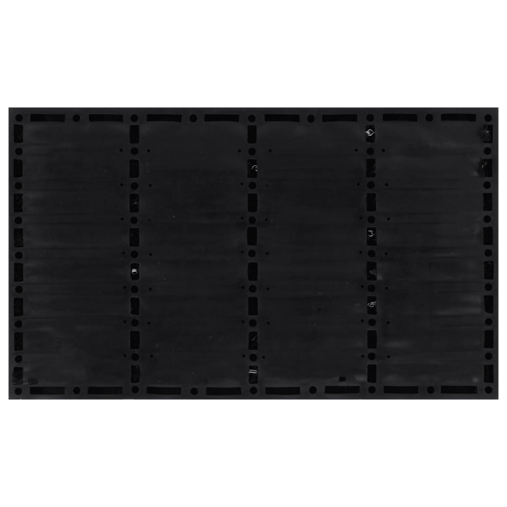 Tapete de porta semicircular 45x75 cm borracha e fibra de coco