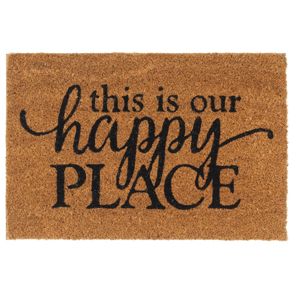 Tapete de porta 40x60 cm fibra de coco tufada natural