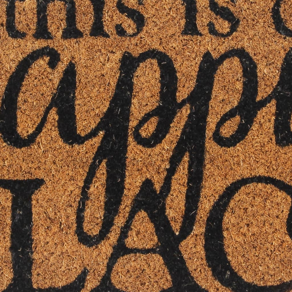 Tapete de porta 40x60 cm fibra de coco tufada natural