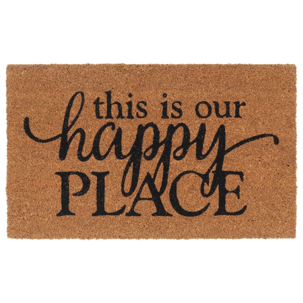 Tapete de porta 40x60 cm fibra de coco tufada natural