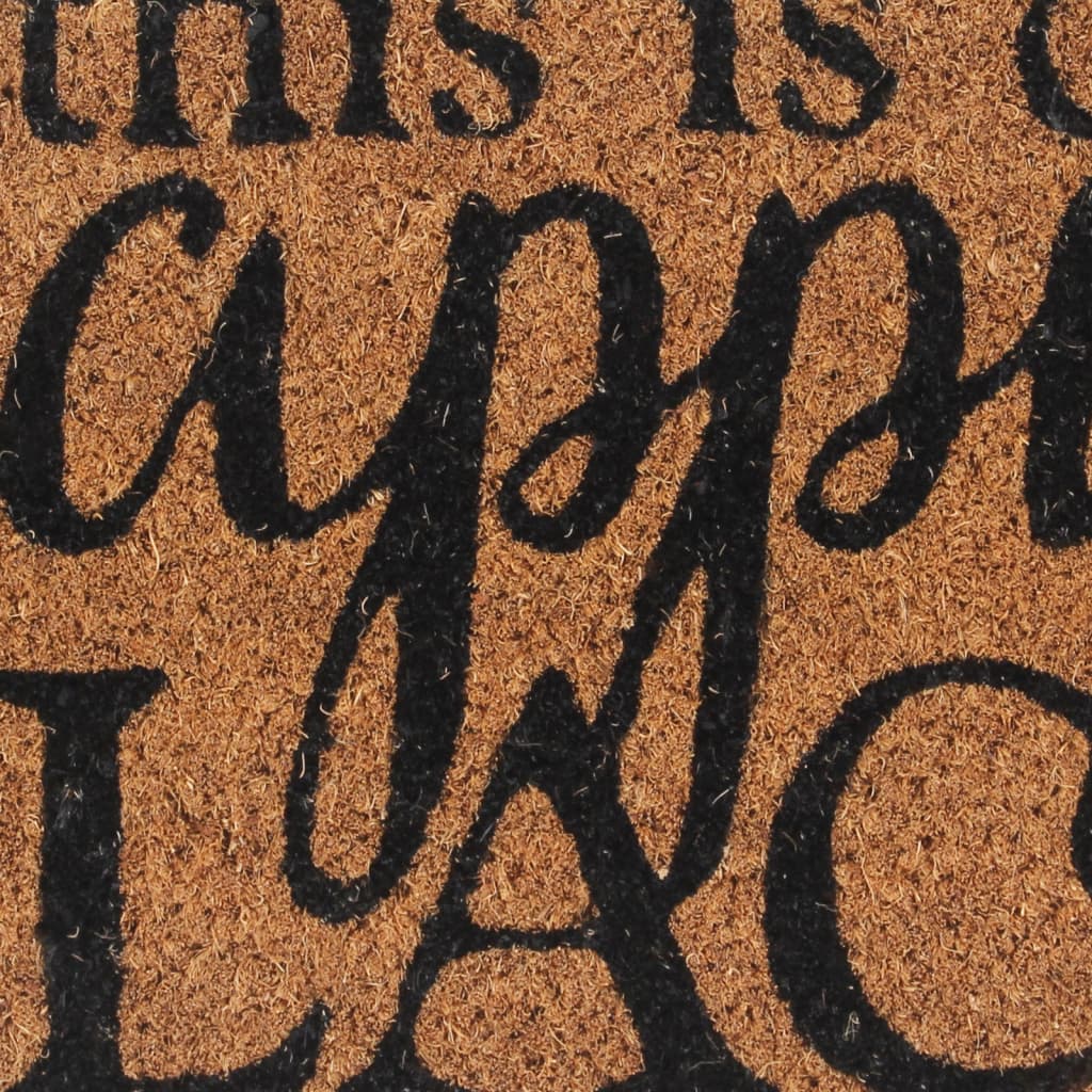 Tapete de porta 40x60 cm fibra de coco tufada natural