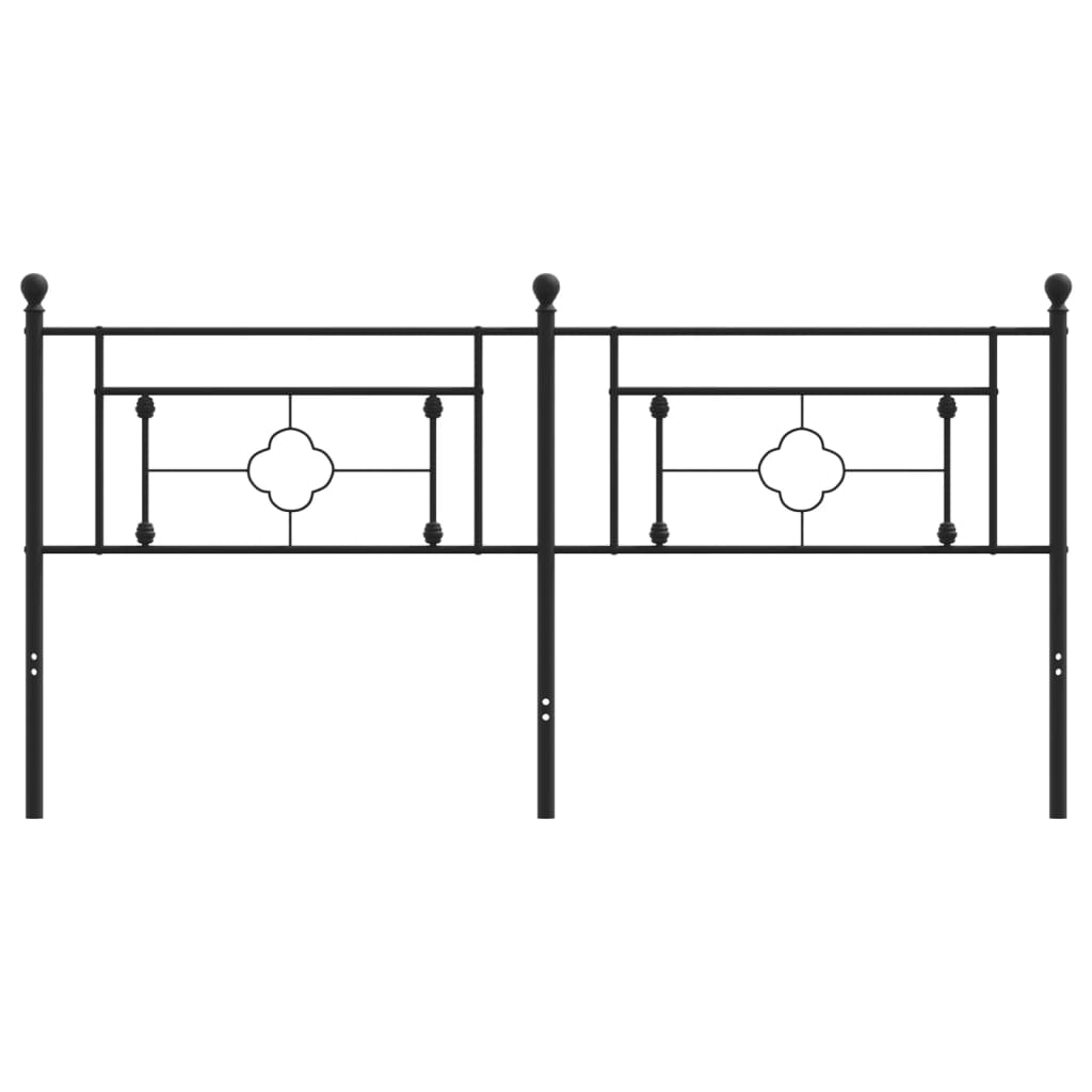 Cabeceira de cama 180 cm metal preto