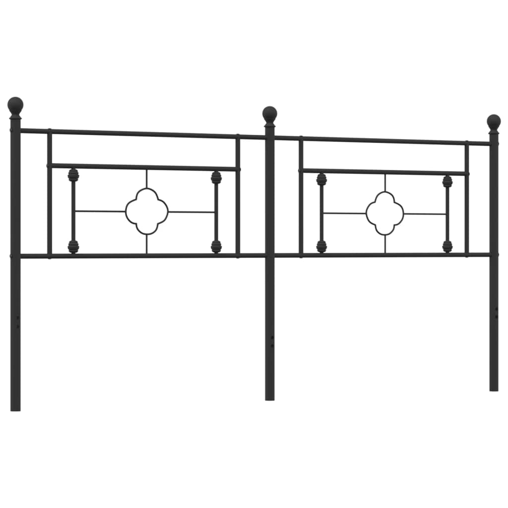 Cabeceira de cama 180 cm metal preto