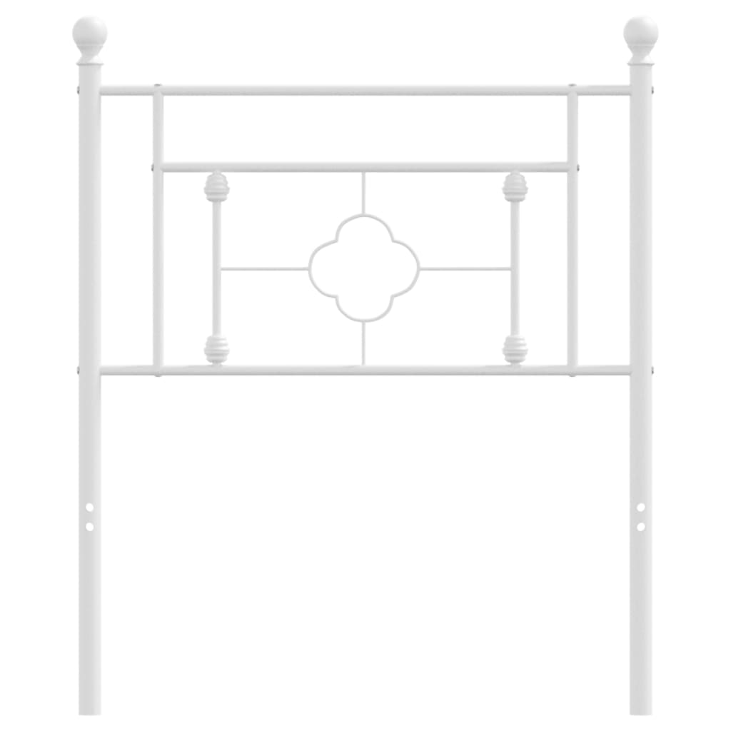 Cabeceira de cama 80 cm metal branco