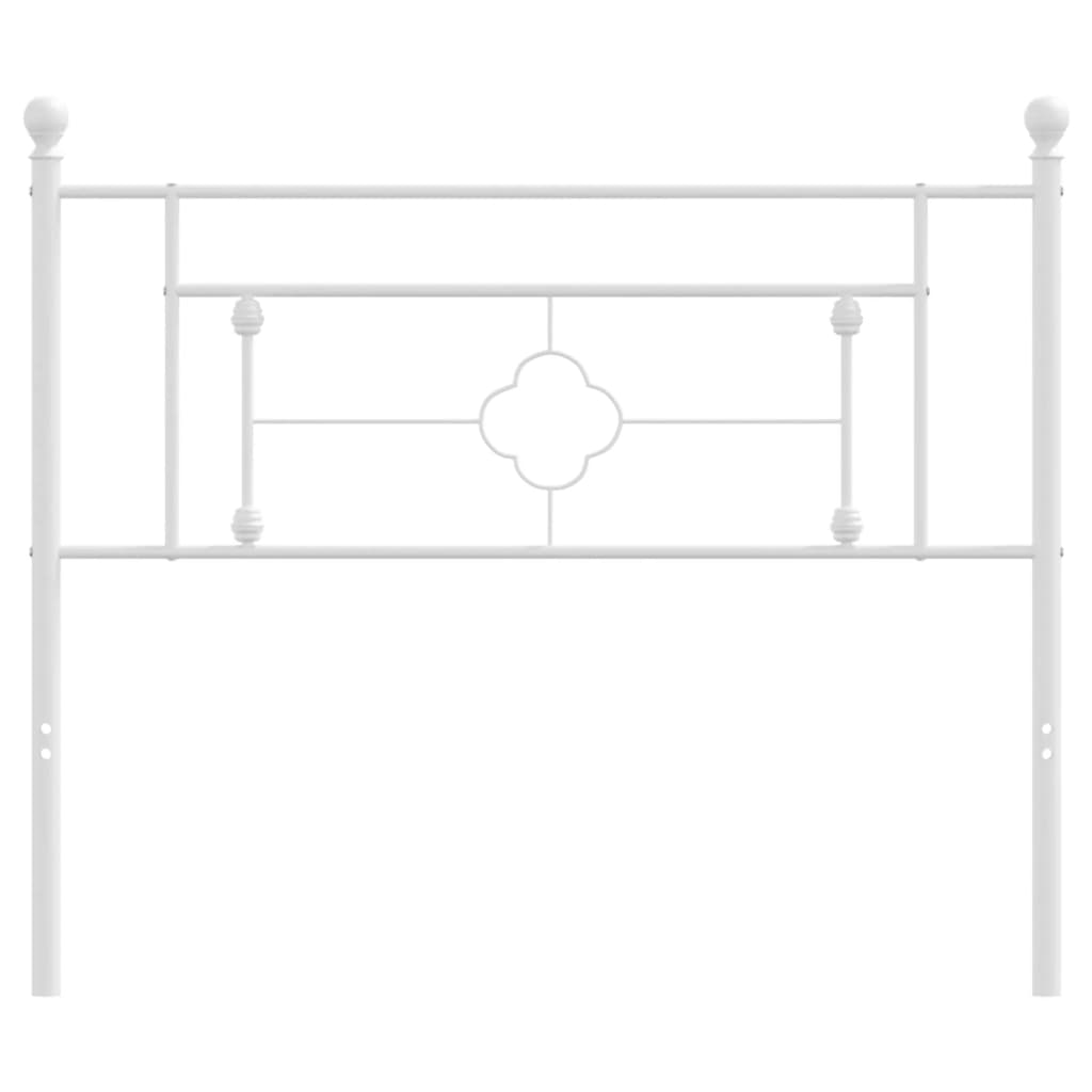 Cabeceira de cama 107 cm metal branco