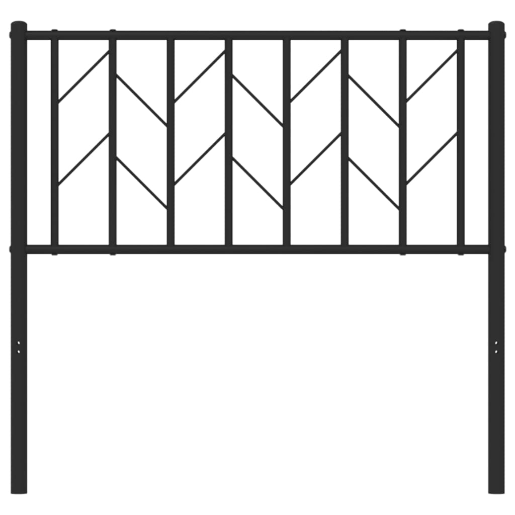 Cabeceira de cama 90 cm metal preto