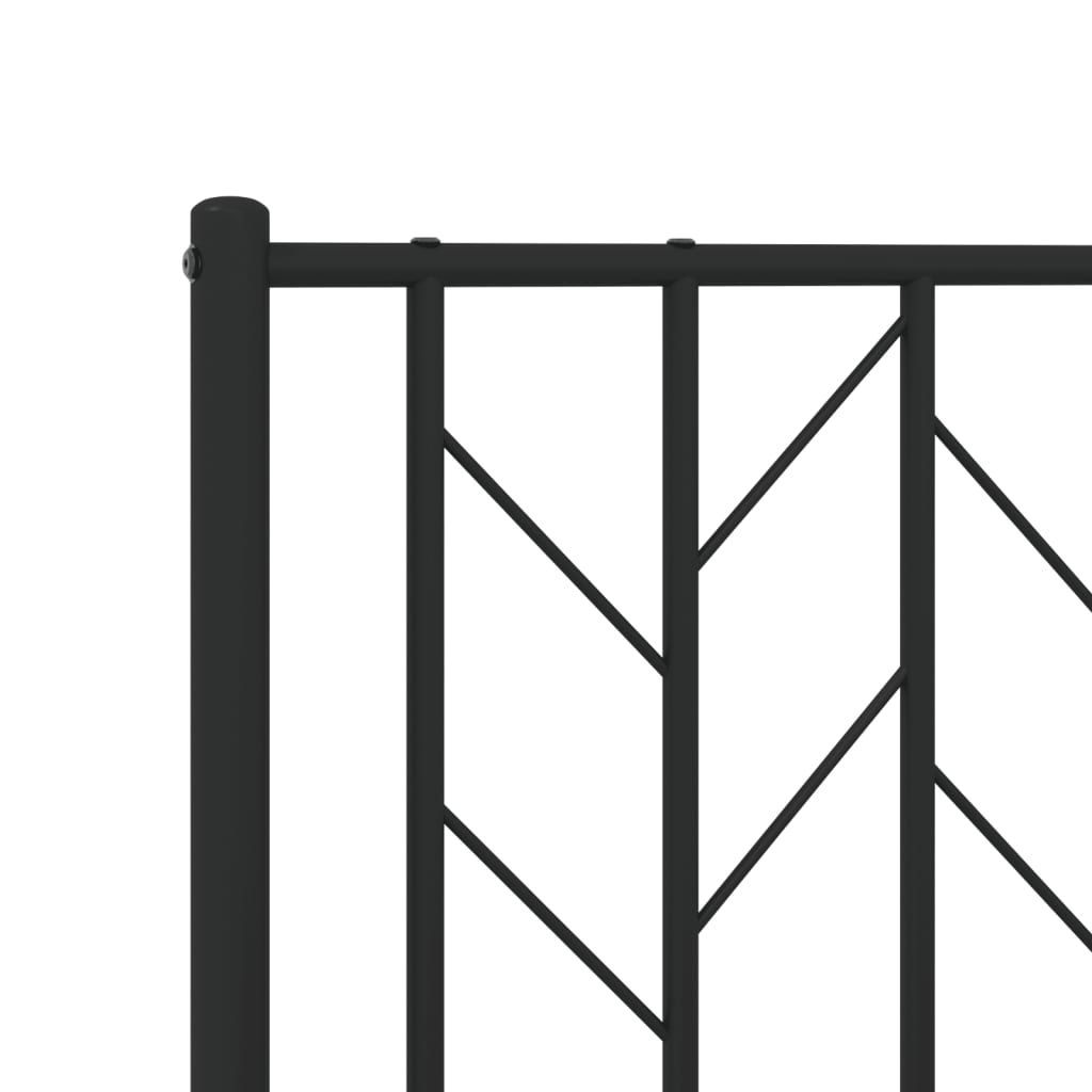 Cabeceira de cama 90 cm metal preto