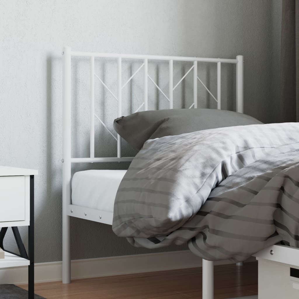 Cabeceira de cama 80 cm metal branco
