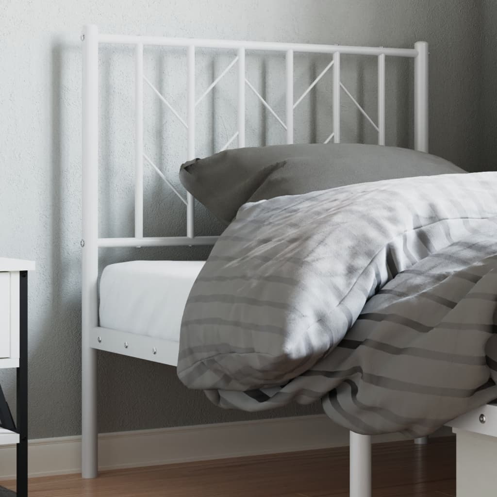 Cabeceira de cama 80 cm metal branco
