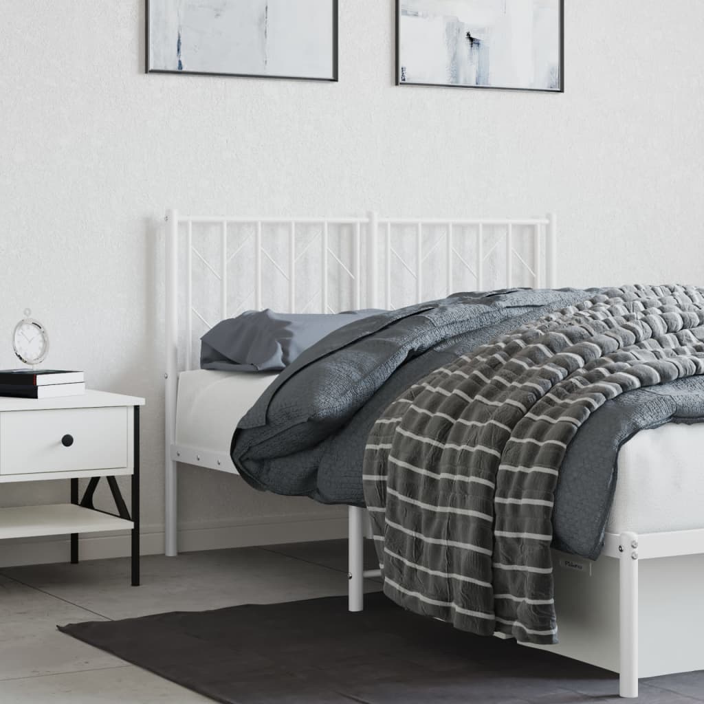 Cabeceira de cama 120 cm metal branco