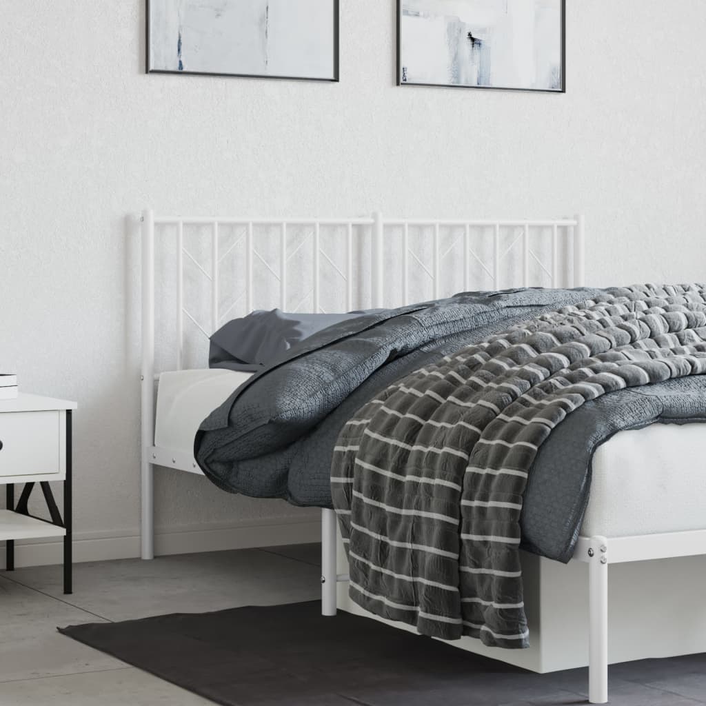 Cabeceira de cama 135 cm metal branco