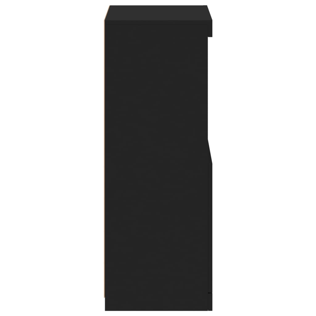 Aparador com luzes LED 41x37x100 cm preto