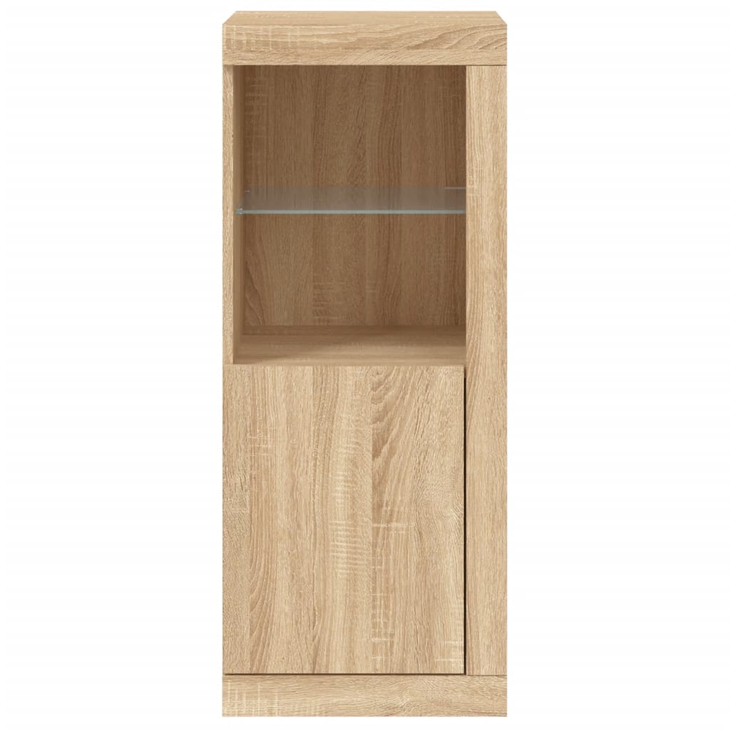 Aparador com luzes LED 41x37x100 cm carvalho sonoma