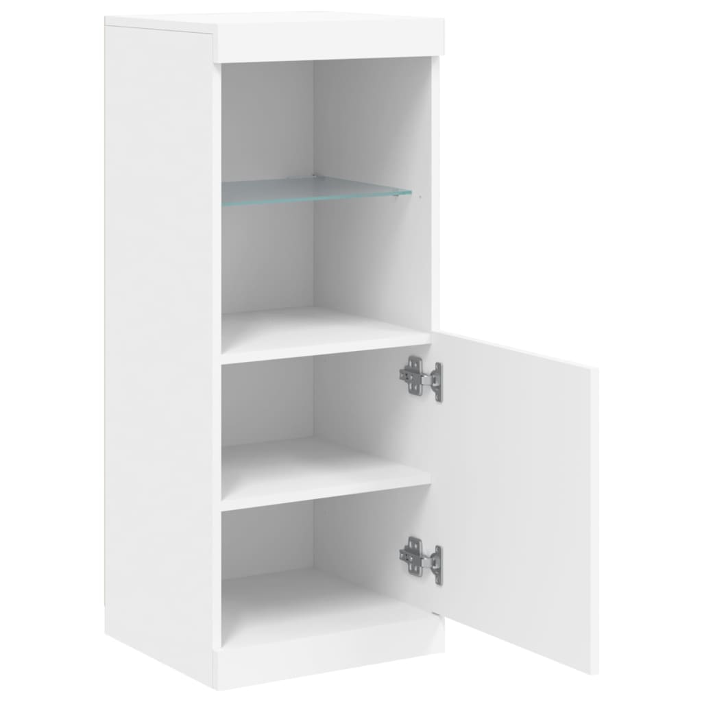 Aparador com luzes LED 41x37x100 cm branco