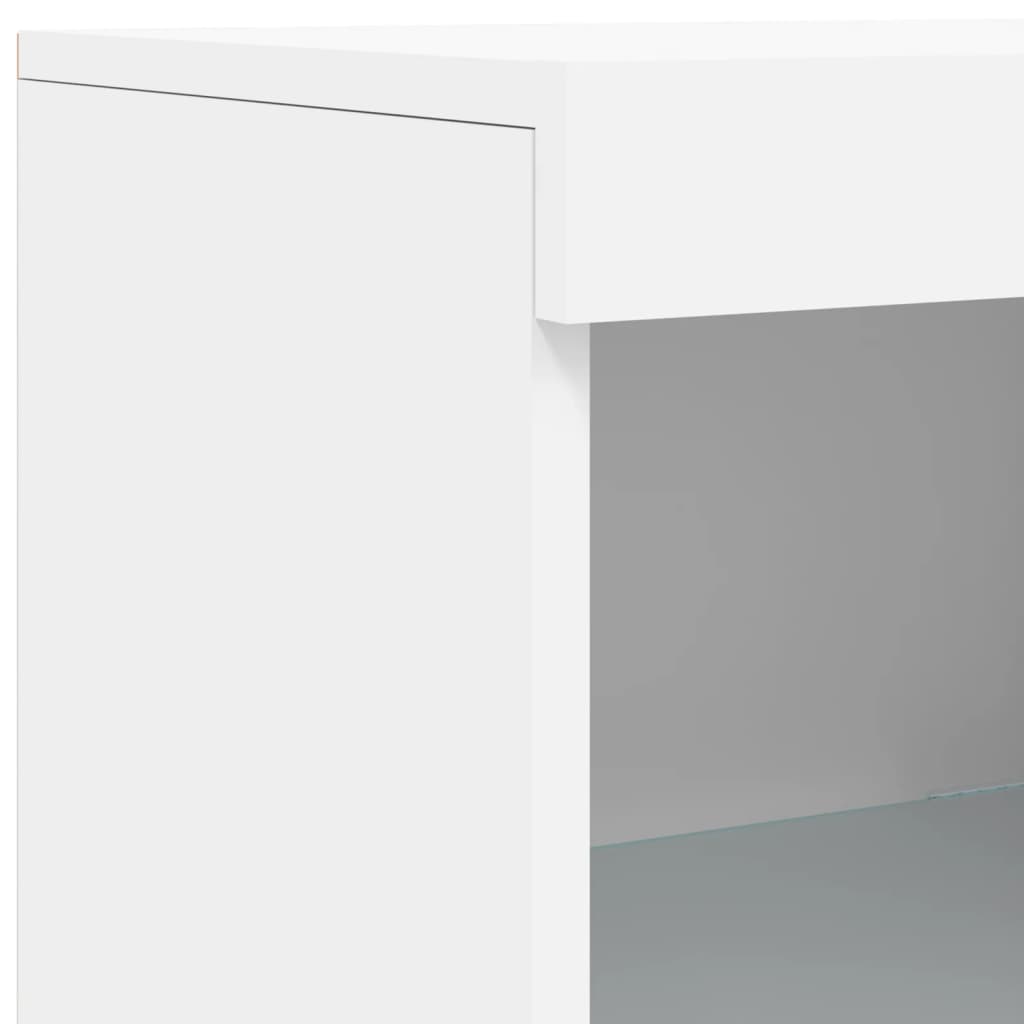 Aparador com luzes LED 41x37x100 cm branco