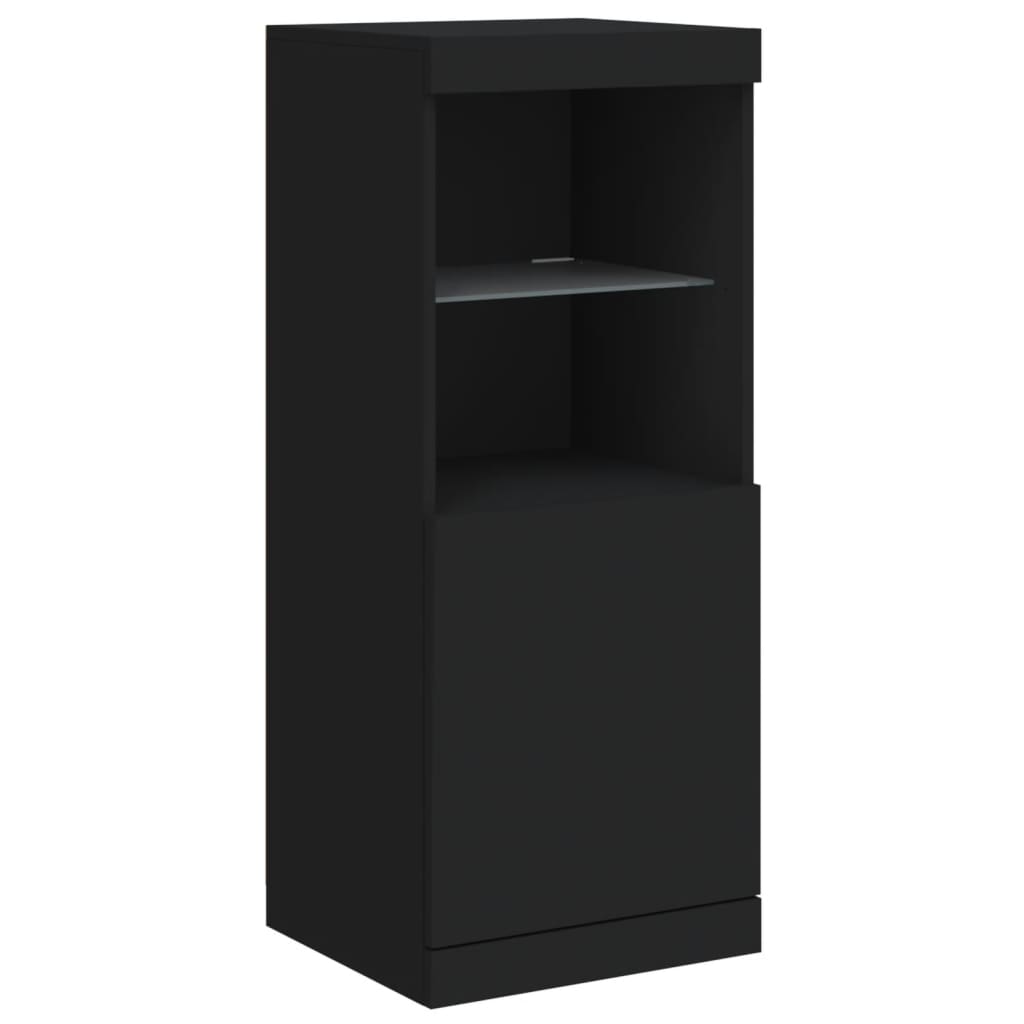 Aparador com luzes LED 41x37x100 cm preto