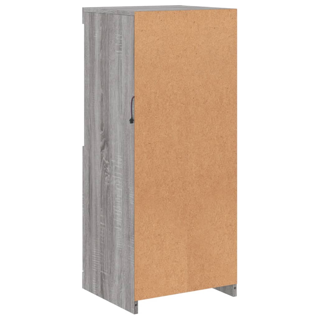 Aparador com luzes LED 41x37x100 cm cinzento sonoma