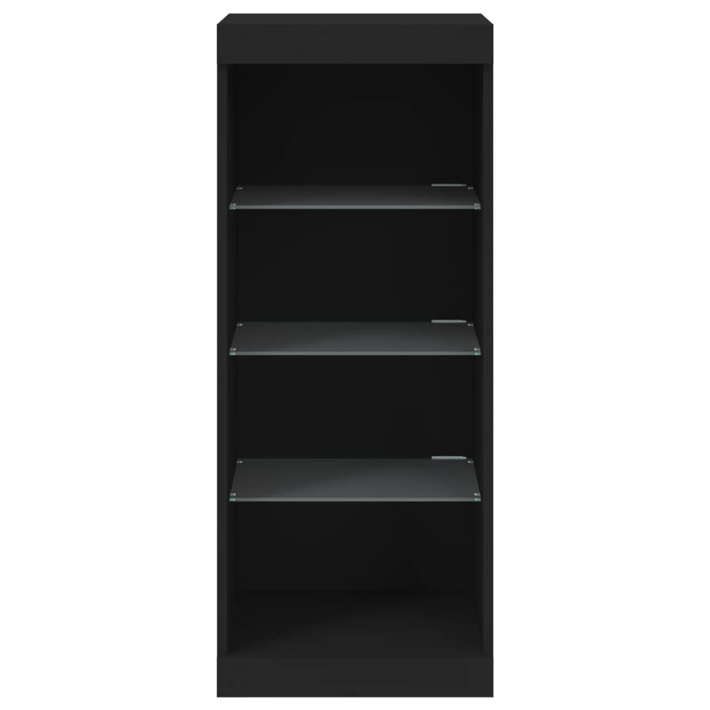 Aparador com luzes LED 41x37x100 cm preto