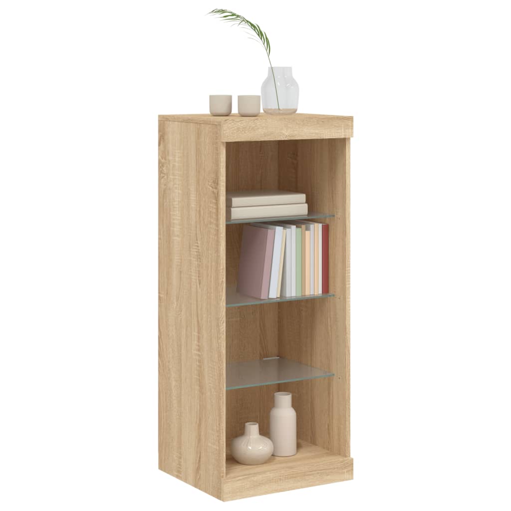 Aparador com luzes LED 41x37x100 cm carvalho sonoma