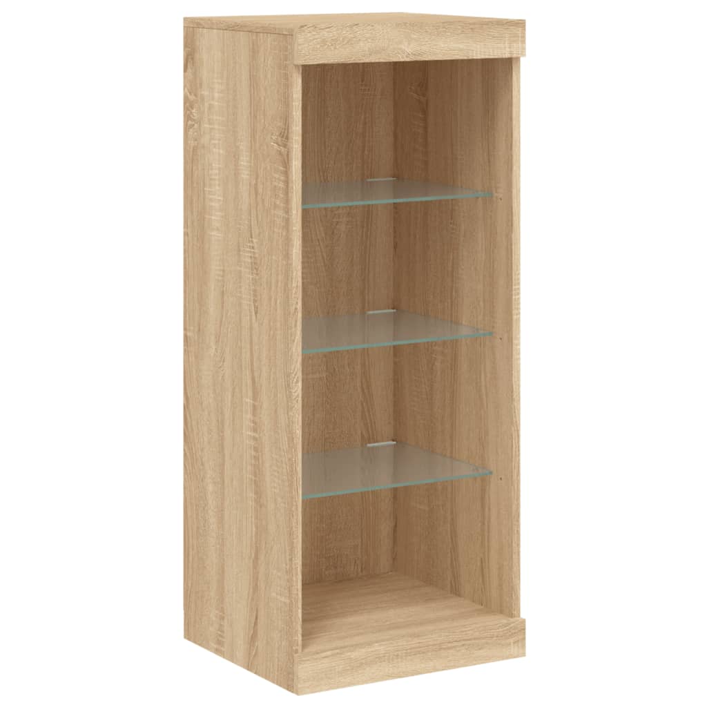 Aparador com luzes LED 41x37x100 cm carvalho sonoma