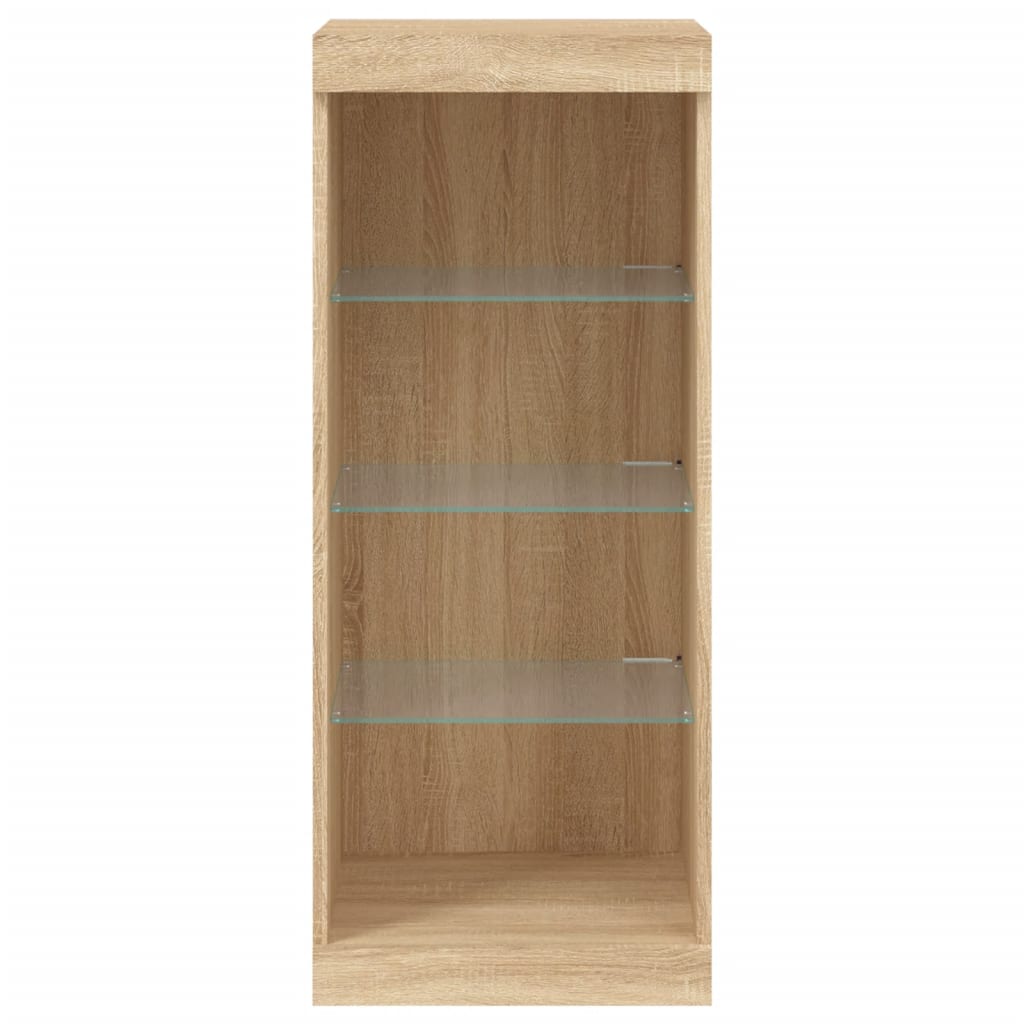 Aparador com luzes LED 41x37x100 cm carvalho sonoma
