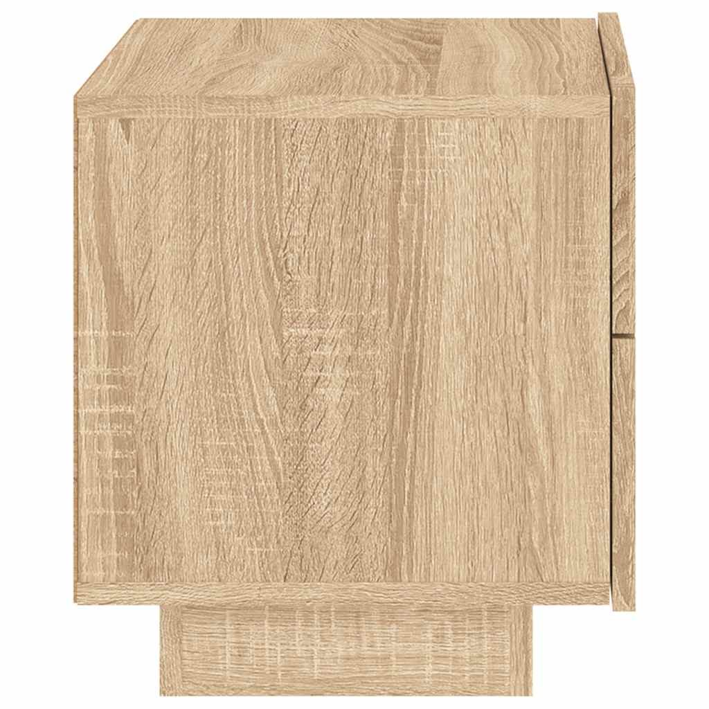 Mesa de cabeceira com luzes LED 70x36x40,5 cm carvalho sonoma
