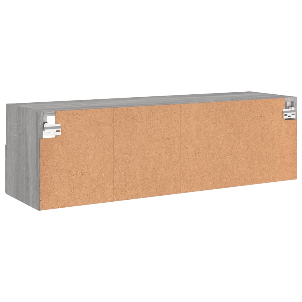 Móvel parede TV 100x30x30 cm derivados de madeira cinza sonoma
