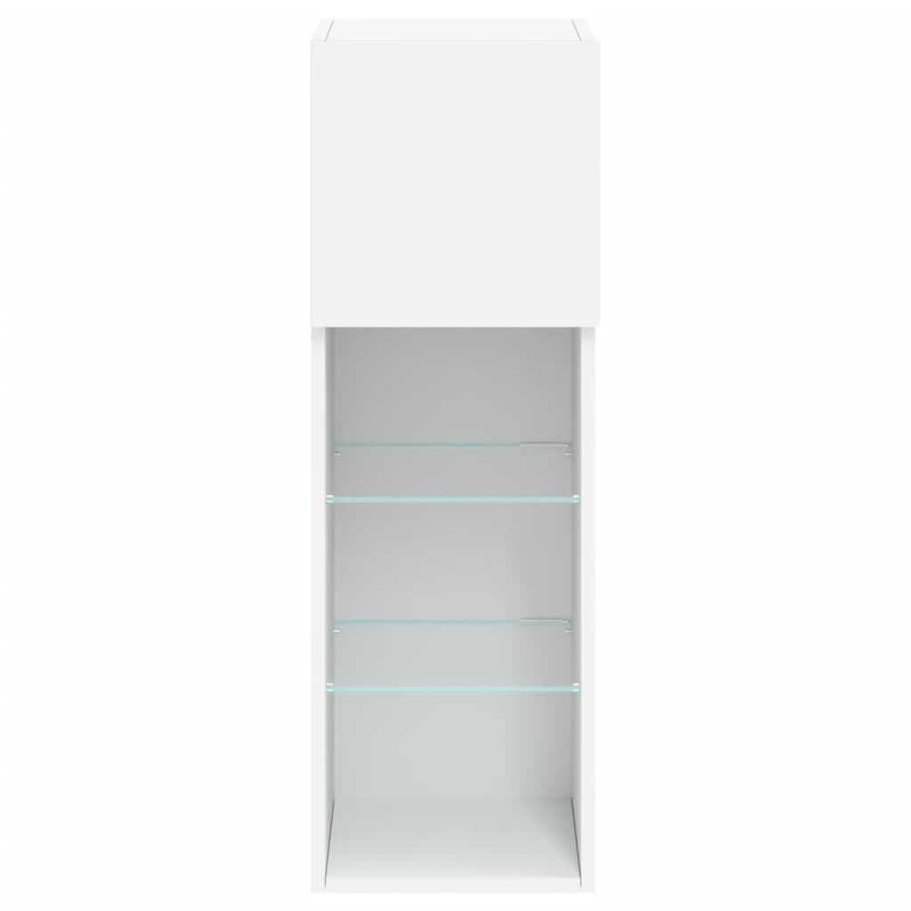 Móvel de TV com luzes LED 30,5x30x90 cm branco