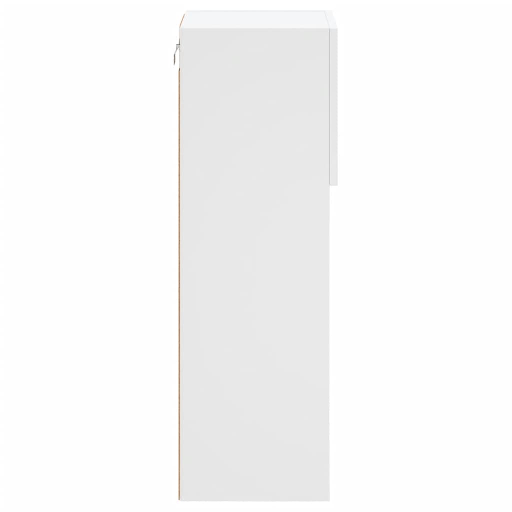 Móvel de TV com luzes LED 30,5x30x90 cm branco