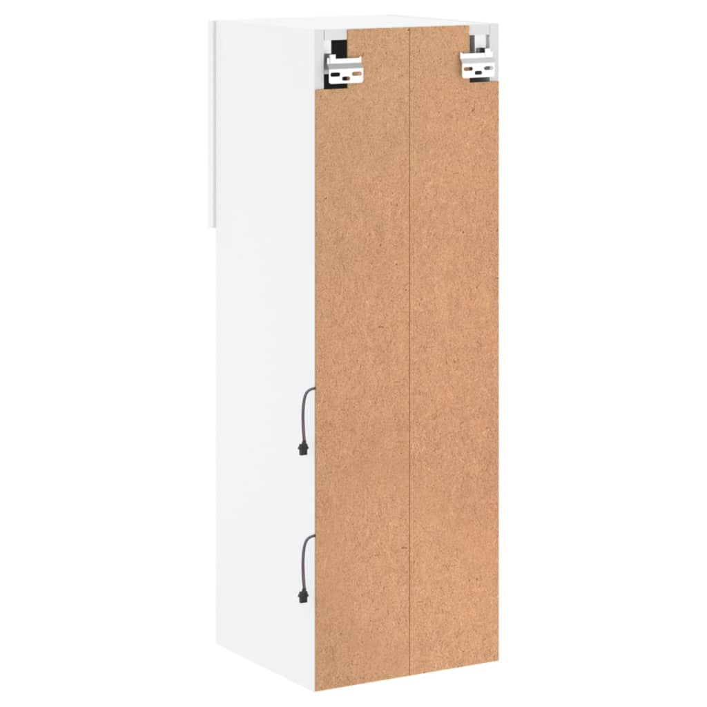 Móvel de TV com luzes LED 30,5x30x90 cm branco