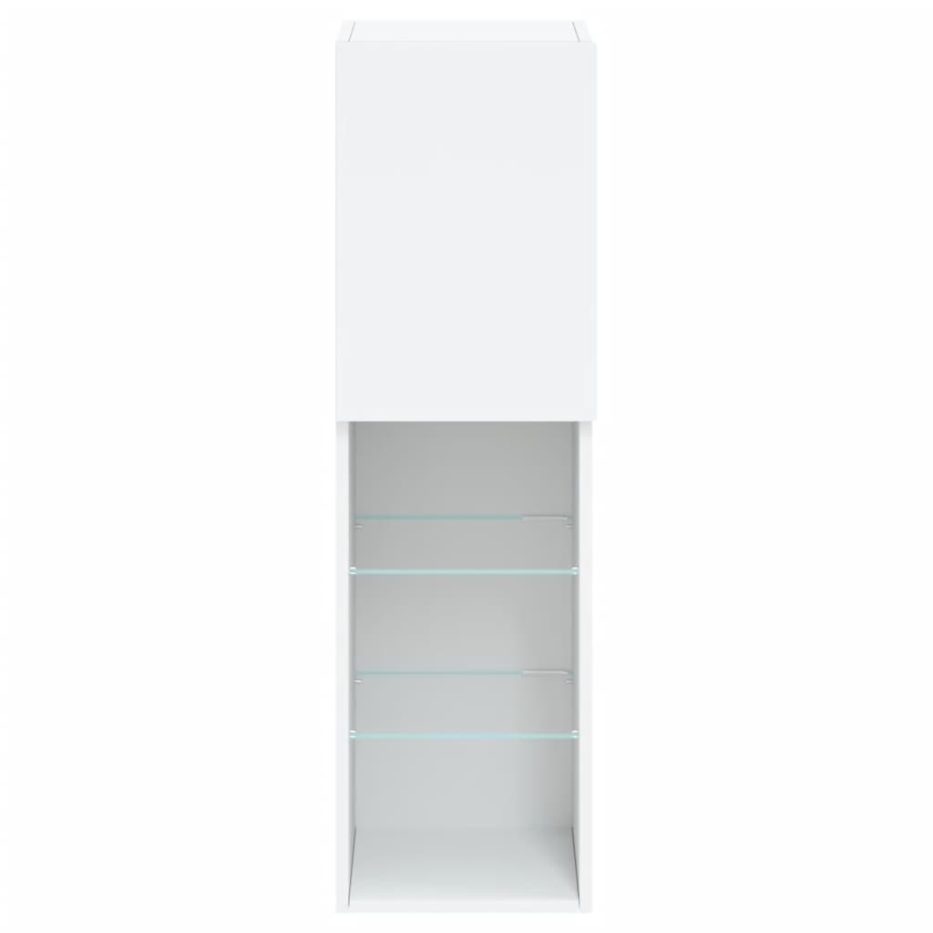 Móvel de TV c/ luzes LED 30,5x30x102 cm branco