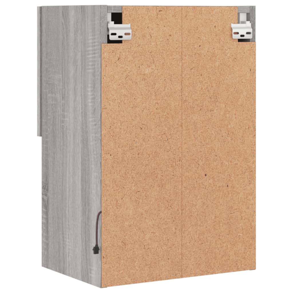 Móvel de TV com luzes LED 40,5x30x60 cm cinzento sonoma