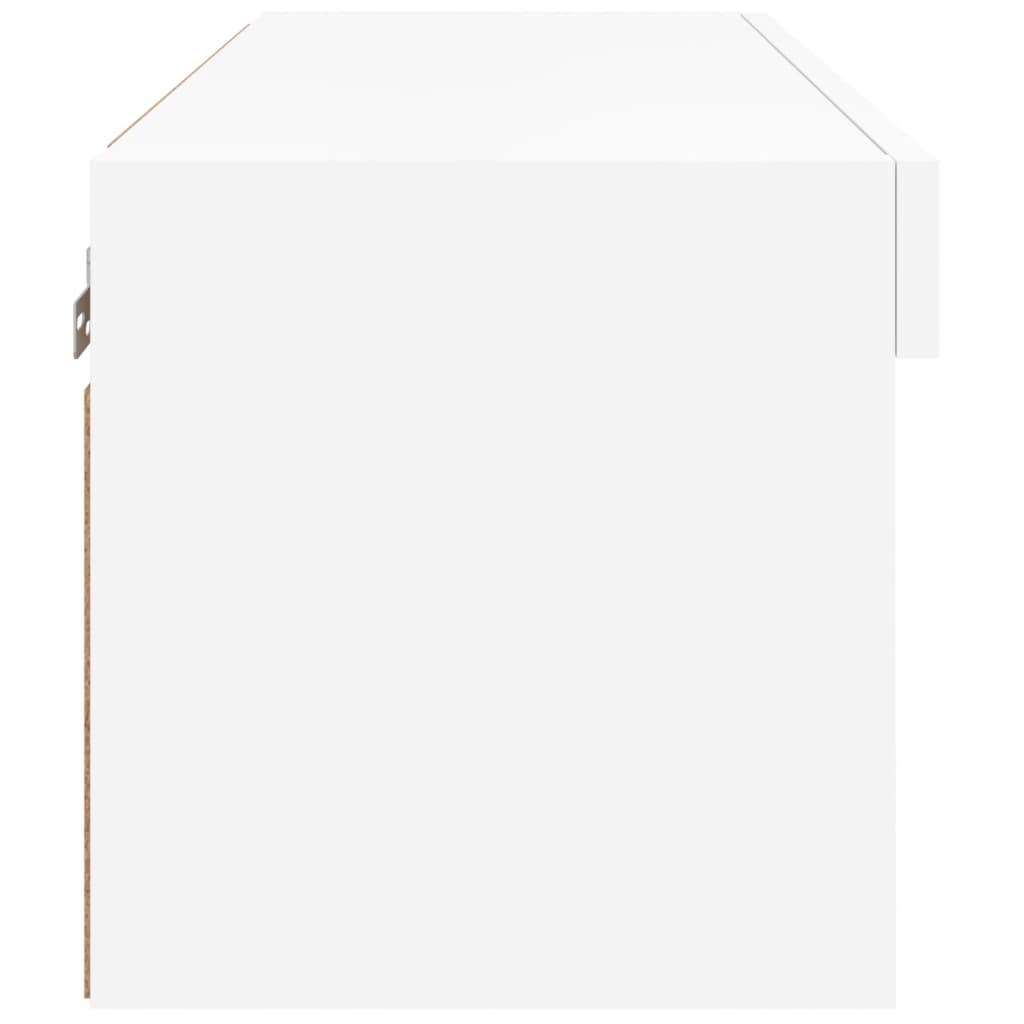 Móvel de TV com luzes LED 60x30x30 cm branco