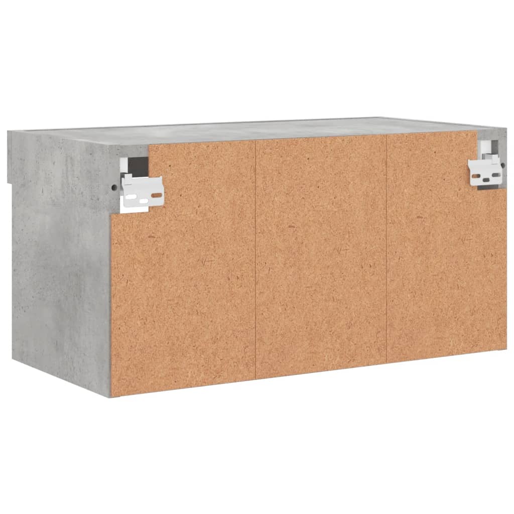Móvel de TV com luzes LED 60x30x30 cm cinzento cimento
