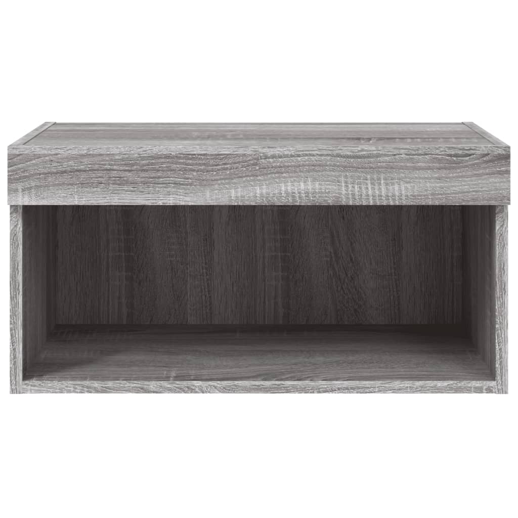 Móvel de TV com luzes LED 60x30x30 cm cinzento sonoma