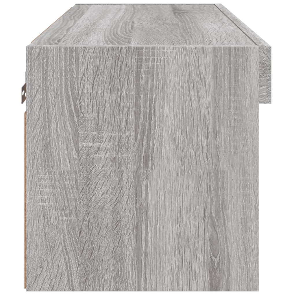 Móvel de TV com luzes LED 60x30x30 cm cinzento sonoma