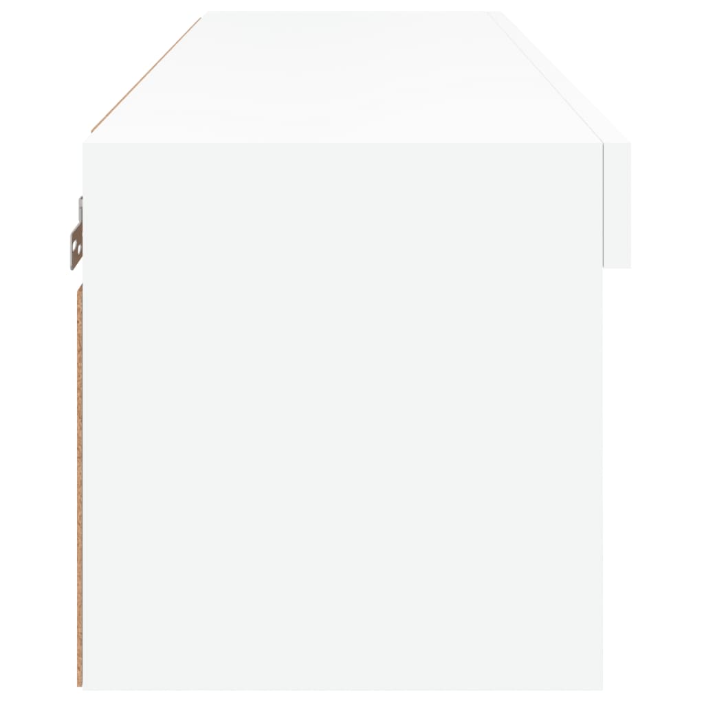 Móvel de TV com luzes LED 80x30x30 cm branco