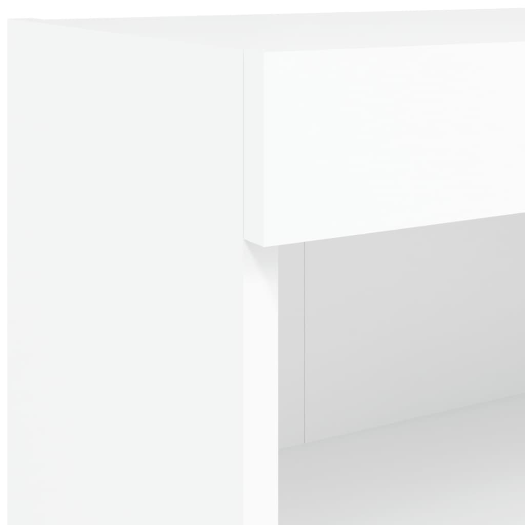 Móvel de TV com luzes LED 80x30x30 cm branco