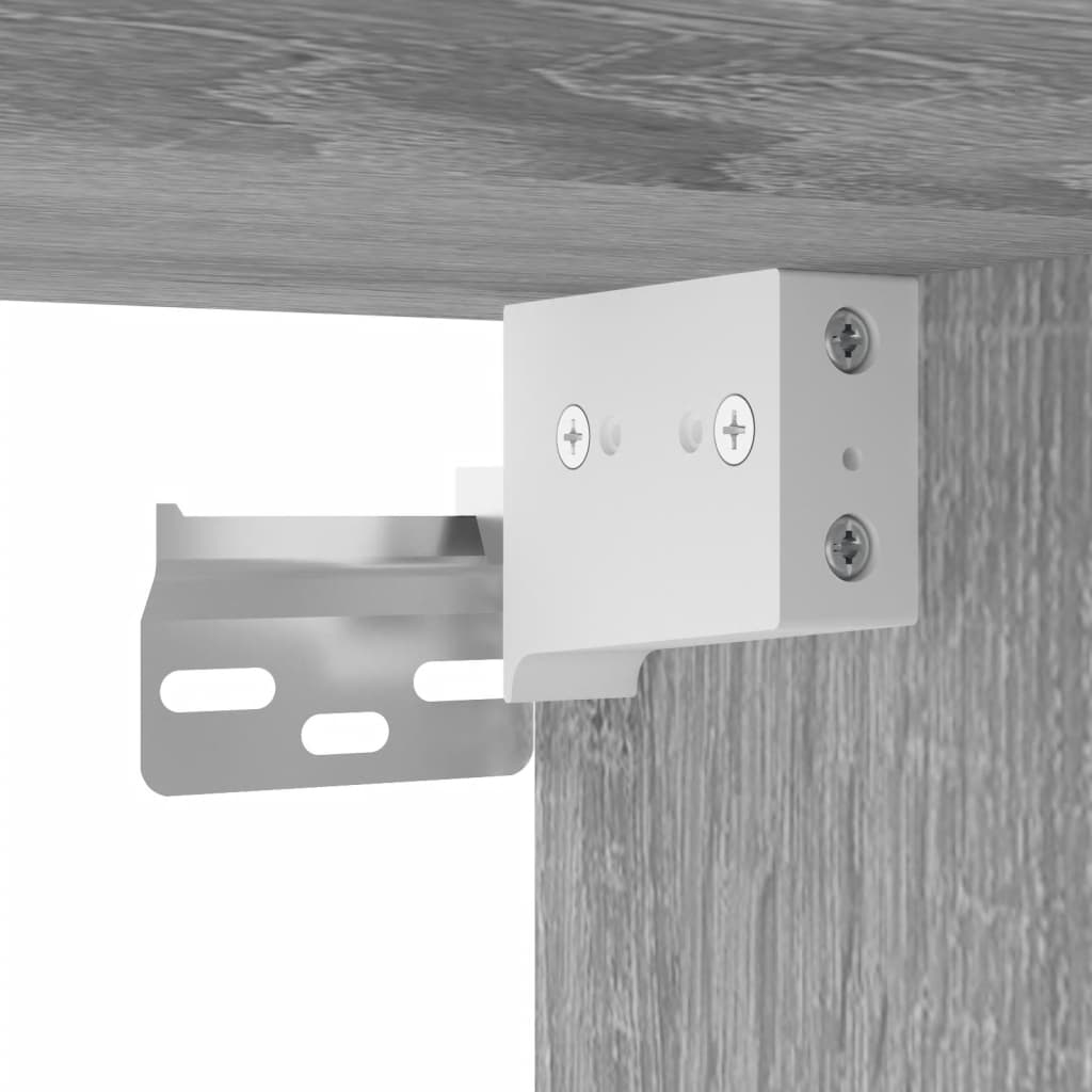 Móvel de TV com luzes LED 80x30x30 cm cinzento sonoma