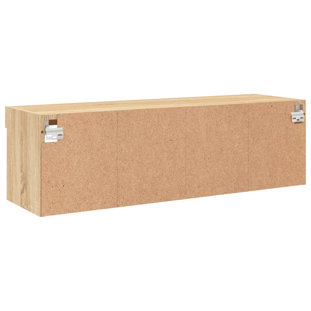 Móvel de TV com luzes LED 100x30x30 cm carvalho sonoma
