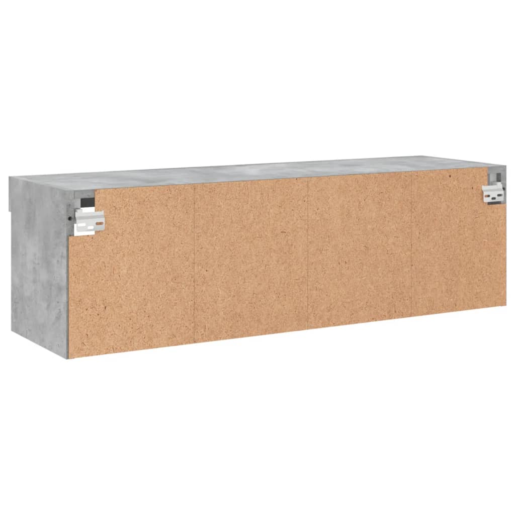 Móvel de TV com luzes LED 100x30x30 cm cinzento cimento