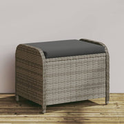 Banco de jardim com almofadão 58x46x46 cm vime PE cinzento