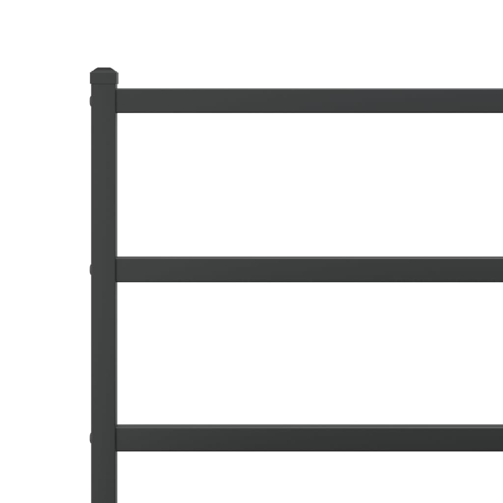 Estrutura de cama com cabeceira 100x190 cm metal preto