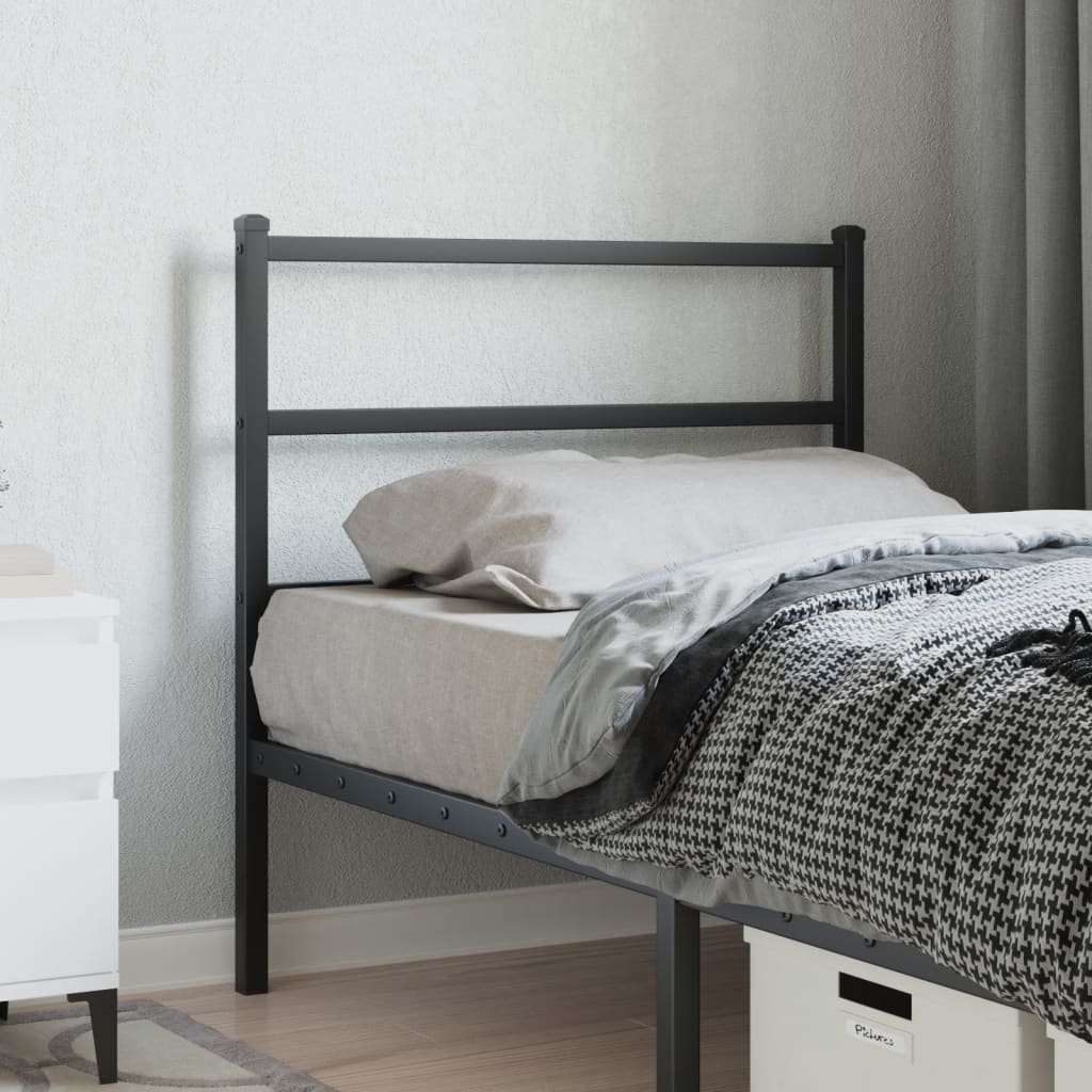Cabeceira de cama 90 cm metal preto