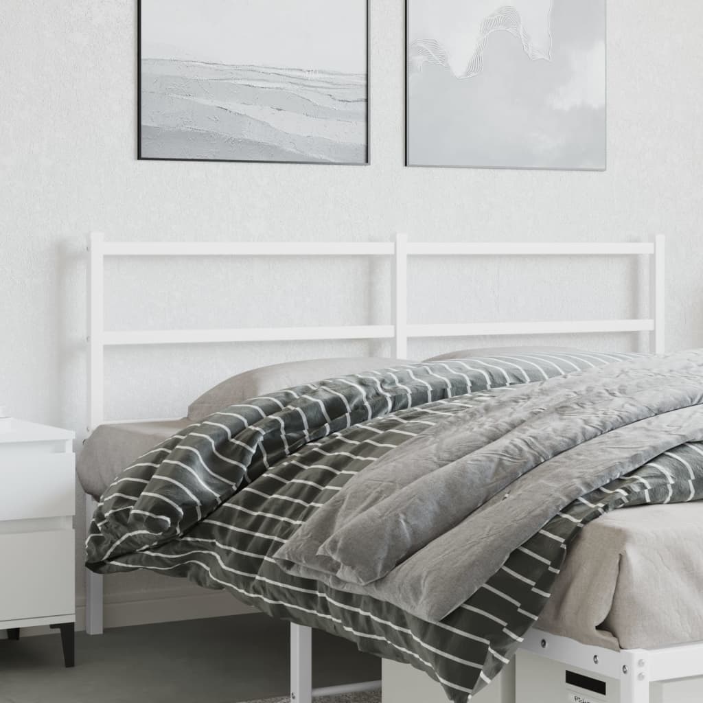 Cabeceira de cama 150 cm metal branco