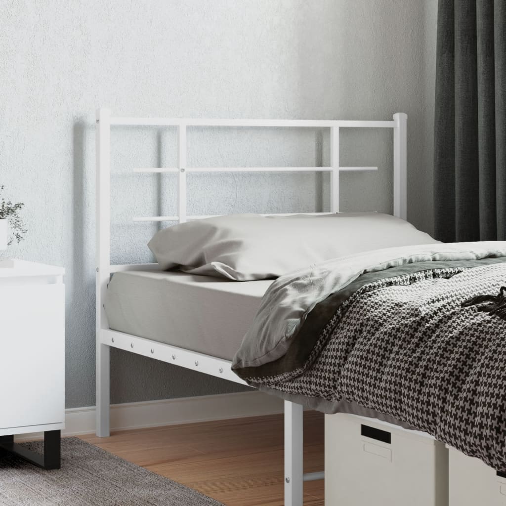 Cabeceira de cama 107 cm metal branco