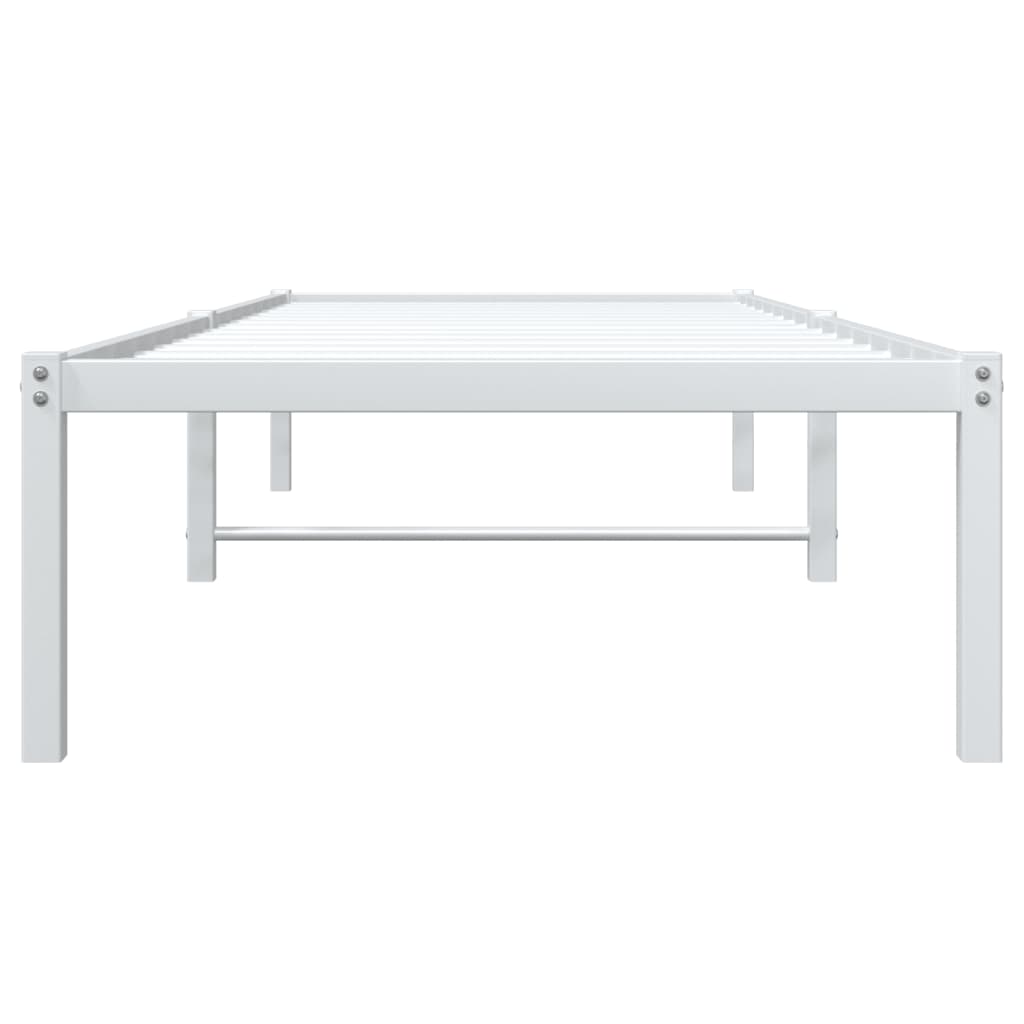 Estrutura de cama 75x190 cm metal branco